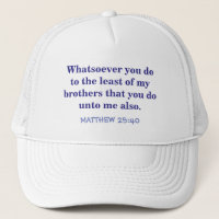 "CASQUETTE BALL AVEC SCRIPTURE /MATTHEW 25 VERSE 4