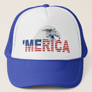 Casquette 'Casquette de drapeau de MERICA Eagle chauve