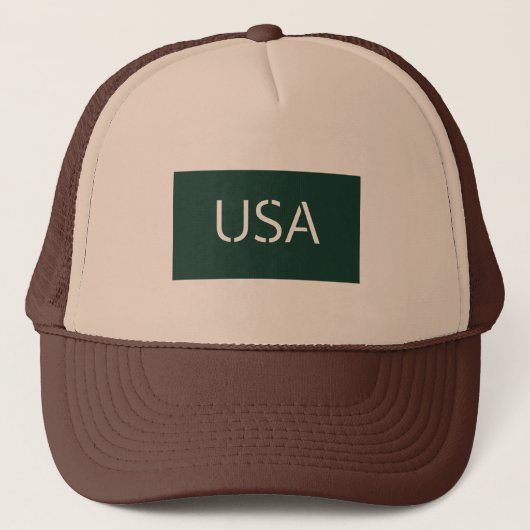 Casquette "Casquette vert chic avec broderie USA pour un V t (Devant)