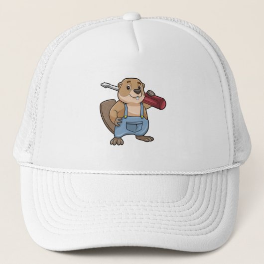 Casquette Castor comme artisan avec tournevis à fente (Devant)