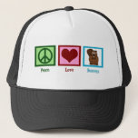 Casquette Castors Peace Love<br><div class="desc">Un signe de paix,  un coeur,  et un castor mignon sur un joli cadeau Peace Love Beavers.</div>
