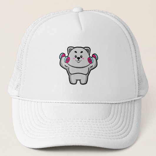 Casquette Cat à l'épaule entraînement avec Dumbbells (Devant)