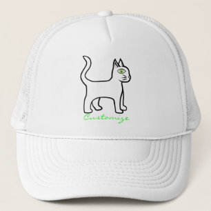 Casquette Cat à oeil vert minimaliste Thunder_Cove