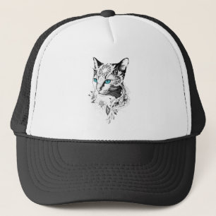 Casquette Cat Animaux Animaux Animaux Illustration Art tatou