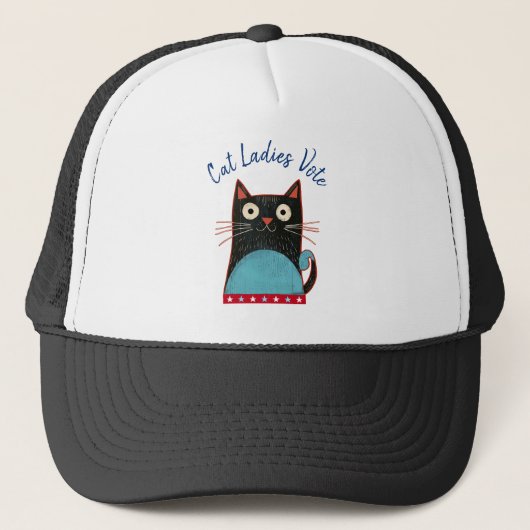 Casquette Cat Ladies Vote Script Féministe Russe Drôle migno (Devant)