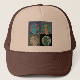 Casquette Cat Lady Multi Cats assis Thunder_Cove