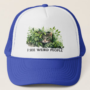 Casquette Cat mignon et personnes bizarres Citation