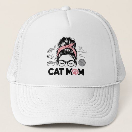 Casquette "Cat Mom" Funny Cute Cat Lover Women (Devant)