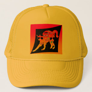 Casquette CAT PORTANT DES LUNETTES Chapeau de camion