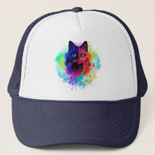 Casquette Cat Trippy Psychedelic Pop Art