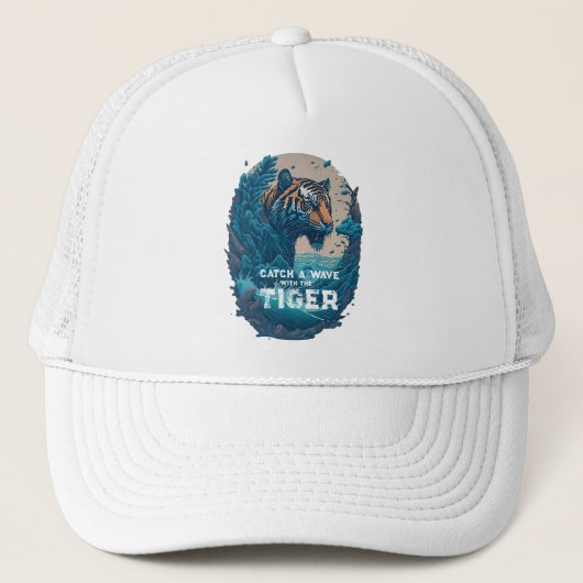 Casquette Catch a Wave with the Tiger - Trucker Hat (Devant)