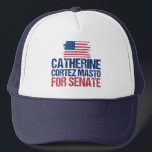 Casquette Catherine Cortez Masto pour les élections sénatori<br><div class="desc">Catherine Cortez Masto pour le Sénat américain. Un casquette démocrate du Nevada avec le drapeau américain en rouge, blanc et bleu. Votez pour Cortez-Masto pour Sénateur aux élections de mi-mandat de 2022.</div>