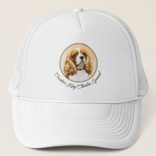 Casquette Cavalier King Charles Spaniel Peinture originale (Devant)