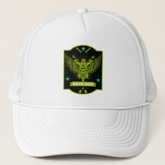 Casquette Cavalière de moto maman (Devant)