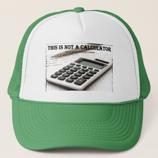 Casquette "Ce n'est pas une calculatrice" (Devant)