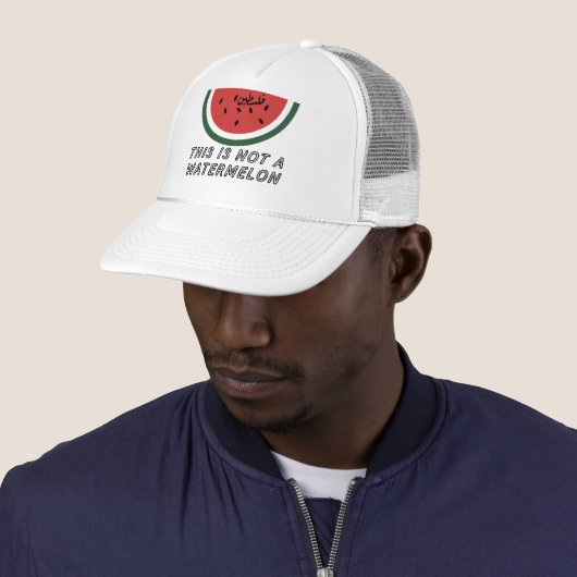 Casquette Ce n'est pas une pastèque Palestine (En situation)