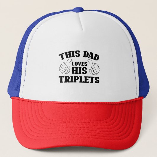 Casquette Ce papa aime ses triplets - Cadeau pour papa avec  (Devant)
