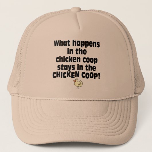 Casquette Ce qui se produit dans la cage de poulet (Devant)