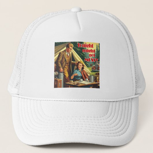 Casquette Ce Soir Pourrait Être Dur Camping (Devant)