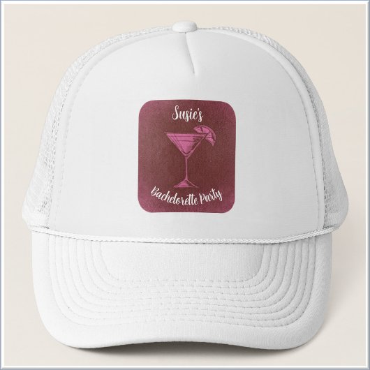 Casquette Célébration du Cocktail Rose Cute