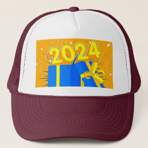Casquette Célébrez l'année 2024 avec la boîte cadeau blanche