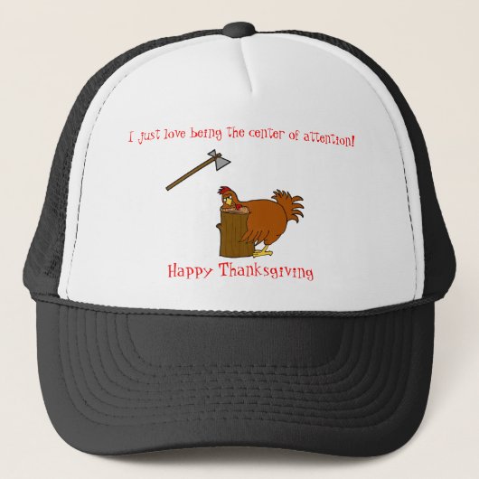 Casquette Centre D'Attention Bon thanksgiving Turquie (Devant)