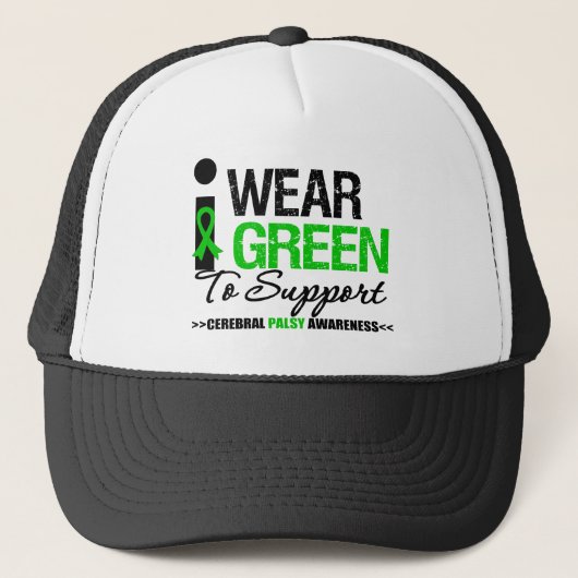 Casquette Cérébral Palsy Je Porte Du Ruban Vert Pour La Sens (Devant)
