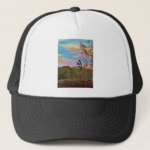 Casquette Cerf avec ciel bleu rose