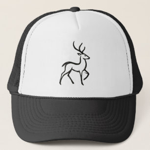 Casquette Cerf Minimaliste – Conception de faune à l'encre e