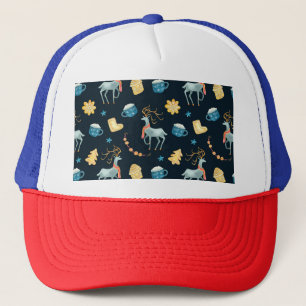 Casquette Cerfs de Noël : Aquarelle Motif sans ambages