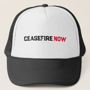 Casquette Cessez le feu Maintenant blanc rouge noir grunge t