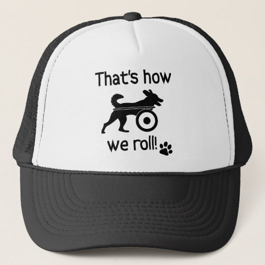 Casquette C'est comment nous roulons le chien handicapé (Devant)