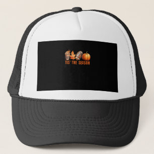 Casquette C'est la saison de la citrouille latte feuille d'a