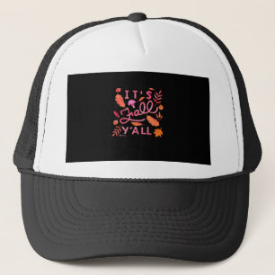 Casquette C'est l'automne les gars lettrage à la main citati