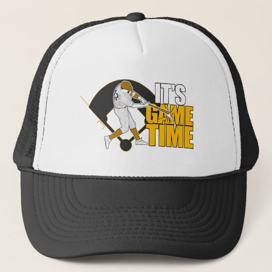 Casquette C'est l'heure du jeu - Baseball (Jaune) (Devant)
