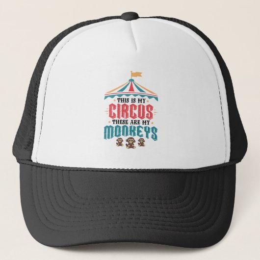 Casquette C'est mon cirque, ce sont mes singes (Devant)