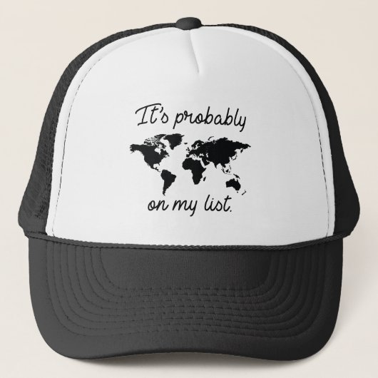 Casquette C'est probablement sur ma liste (Devant)