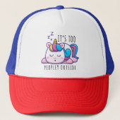 Casquette C'est trop de gens en dehors de Unicorn Introvert (Devant)