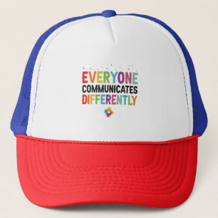 Casquette Chacun communique une Sensibilisation sur l'autism