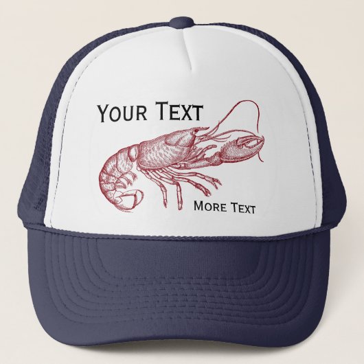 Casquette Chambre de plage faite sur commande de homard (Devant)