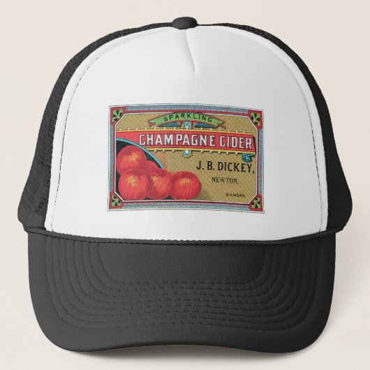 Casquette Champagne Cider Pommes Crate Art (Devant)