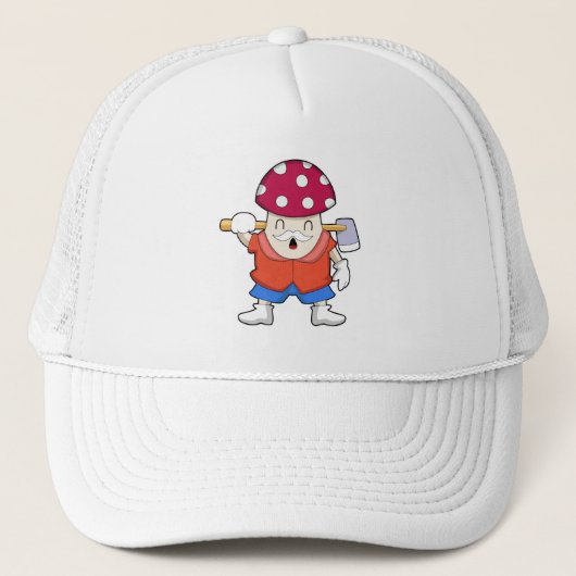 Casquette Champignons en tant qu'agriculteur avec l'Ax (Devant)