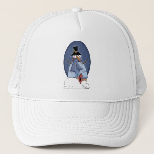 Casquette Chandails et cadeaux Snowman Blue (Devant)
