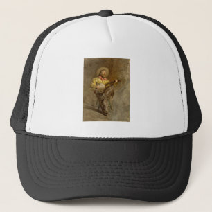 Casquette Chantant Cowboy Espagnol avec Banjo jouant une cha