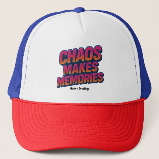 Casquette Chaos rend les souvenirs Retro Synthwave Design am (Devant)