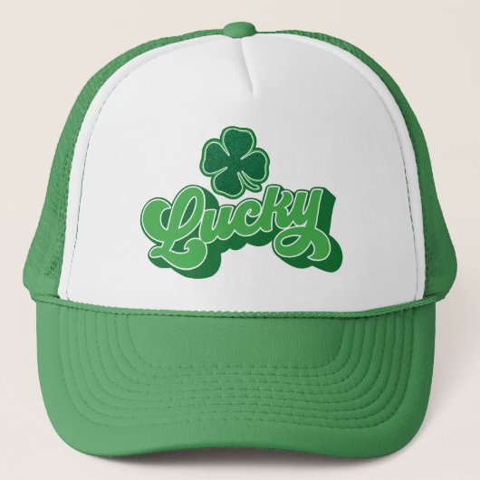 Casquette Chapeau à camionnette à quatre feuilles vert (Devant)