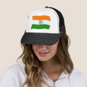 Casquette Chapeau au drapeau de l'Inde (En situation)