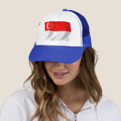Casquette Chapeau au drapeau de Singapour (En situation)