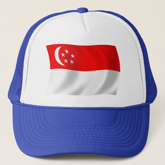 Casquette Chapeau au drapeau de Singapour (Devant)