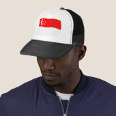 Casquette Chapeau au drapeau de Singapour (En situation)